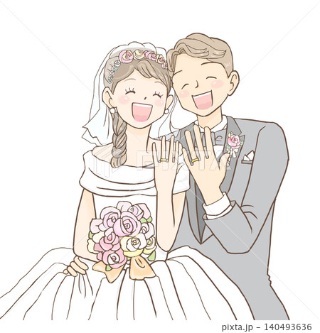 結婚式をする新郎新婦 結婚式をする新郎新婦 140493636