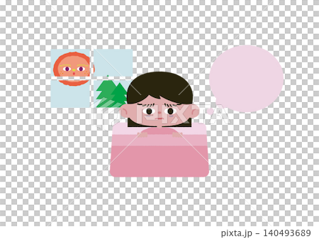 睡眠不足女孩的向量插圖 140493689