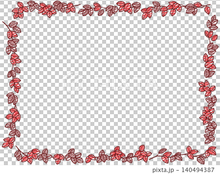 A frame with a simple illustration of branches and leaves. A frame with a simple illustration of branches and leaves. 140494387