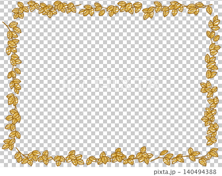 A frame with a simple illustration of branches and leaves. A frame with a simple illustration of branches and leaves. 140494388