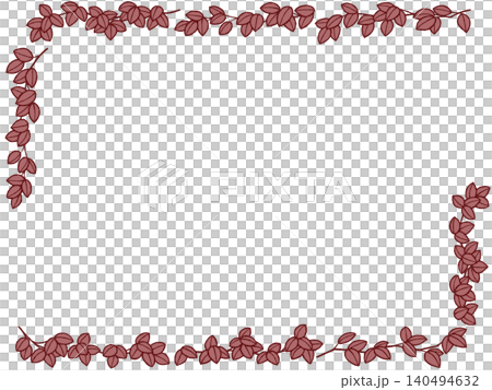 A frame with a simple illustration of branches and leaves. A frame with a simple illustration of branches and leaves. 140494632