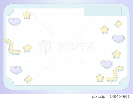 平成レトロなサイバーデザインのパステル背景素材 水色と紫と黄色 平成レトロなサイバーデザインのパステル背景素材 水色と紫と黄色 140494661