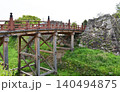 曇天の大和郡山城の堀 140494875