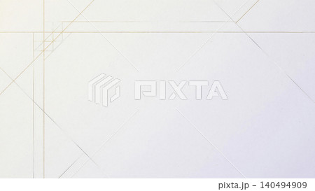 白い和紙に極細の金と銀の直線が交差するスタイリッシュな背景 白い和紙に極細の金と銀の直線が交差するスタイリッシュな背景 140494909