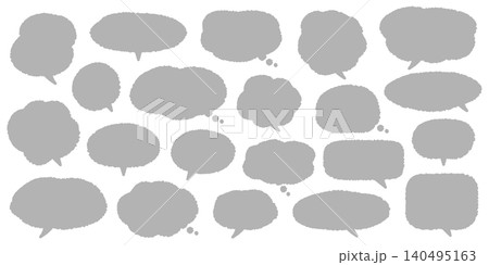 デザインに馴染むゆるい手描き吹き出し・吹き出し口調整可能 デザインに馴染むゆるい手描き吹き出し・吹き出し口調整可能 140495163