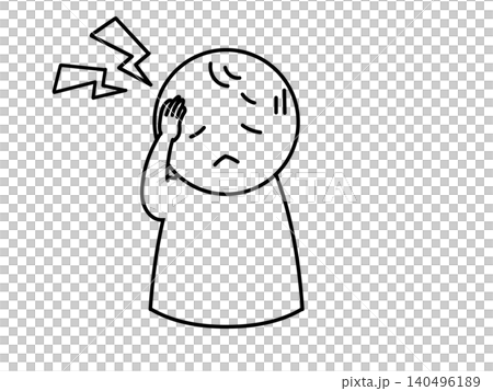 頭が痛い人のイラスト 頭が痛い人のイラスト 140496189