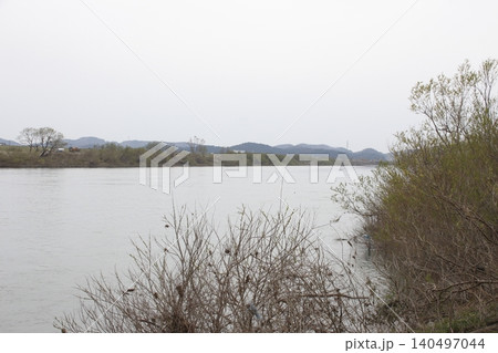 信濃川大河津分水路(新潟県長岡市) 信濃川大河津分水路(新潟県長岡市) 140497044
