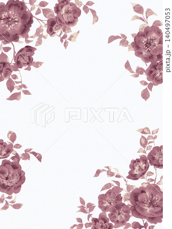 赤とピンクで描かれた薔薇の背景素材 赤とピンクで描かれた薔薇の背景素材 140497053