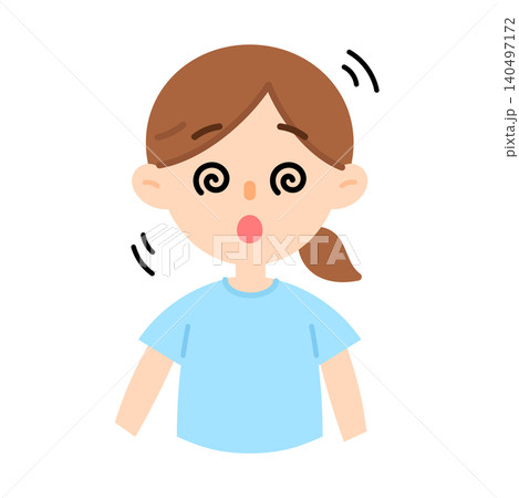 めまいがする女性のイラスト ふらつき ふらふら めまいがする女性のイラスト ふらつき ふらふら 140497172