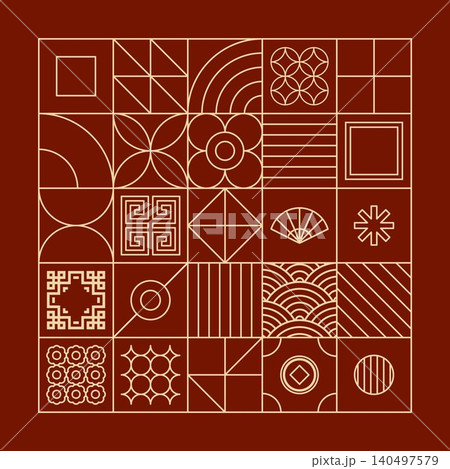 Lunar new year pattern Lunar new year pattern 140497579