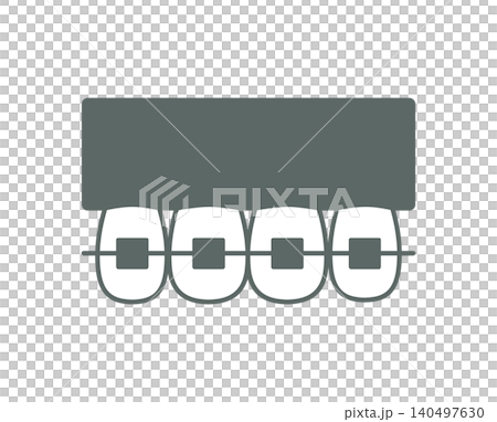 Illustration of braces using wires 140497630