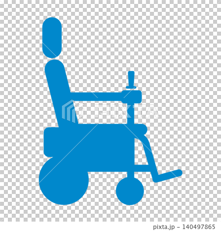 Electric wheelchair (standalone) / Pictogram for care, welfare, and barrier-free access Electric wheelchair (standalone) / Pictogram for care, welfare, and barrier-free access 140497865