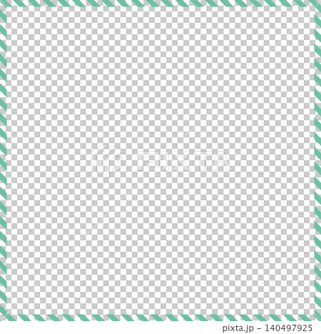 Thin, diagonally striped frame, mint green, square, with copy space. Thin, diagonally striped frame, mint green, square, with copy space. 140497925