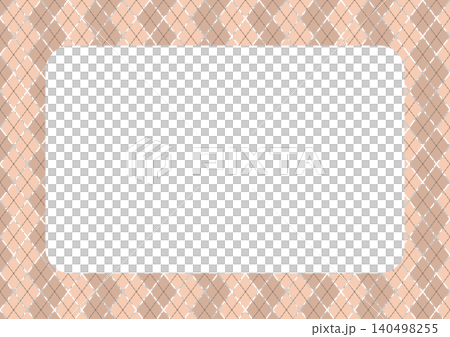 Argyle knit frame, peach, rounded corners, autumn/winter, pink Argyle knit frame, peach, rounded corners, autumn/winter, pink 140498255