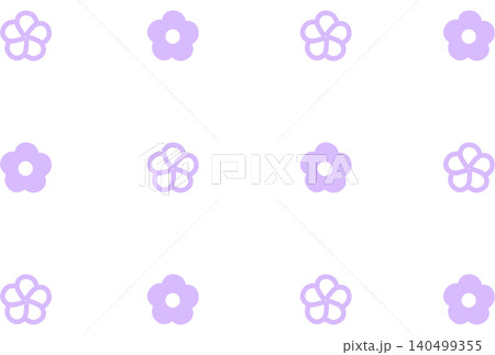 薄い紫色のシンプルな2種類の花の背景 薄い紫色のシンプルな2種類の花の背景 140499355