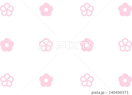 薄いピンク色のシンプルな2種類の花の背景 薄いピンク色のシンプルな2種類の花の背景 140499371