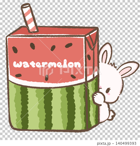 Cute Chibi Bunny Peeking From Behind an Oversized Watermelon Juice Box Kawaii Summer Drink Clipart for Stickers Sublimation Scrapbooking and Printable Crafts Cute Chibi Bunny Peeking From Behind an Oversized Watermelon Juice Box Kawaii Summer Drink Clipart for Stickers Sublimation Scrapbooking and Printable Crafts 140499393