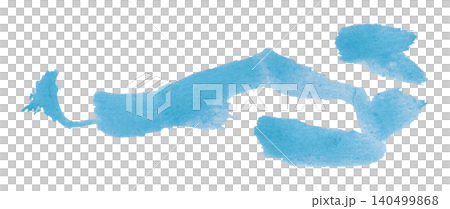 Light blue brush isolated on transparent background Light blue watercolor Light blue brush isolated on transparent background Light blue watercolor 140499868
