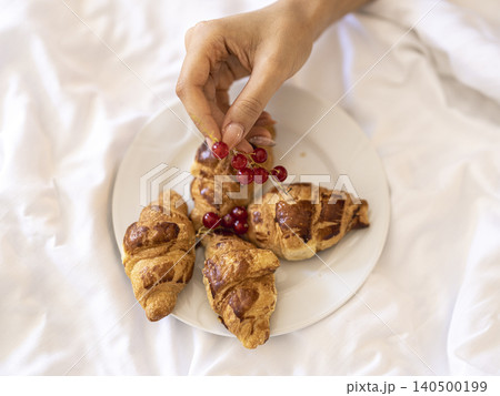 delicious and healthy breakfast in bed delicious and healthy breakfast in bed 140500199