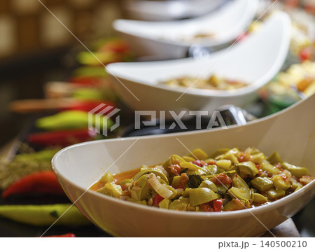 fresh and delicious salads at the hotel buffet fresh and delicious salads at the hotel buffet 140500210