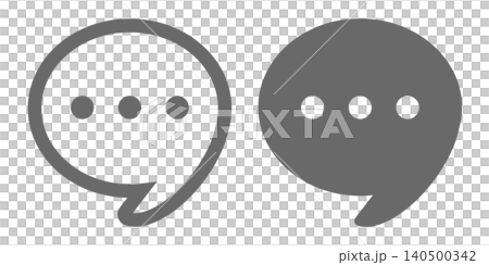 Vector Simple Chat Icon Set Vector Simple Chat Icon Set 140500342