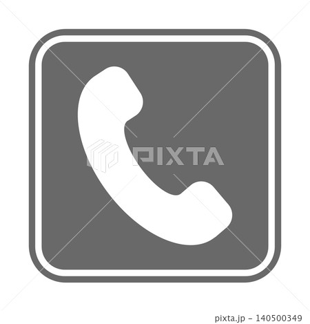 ベクターシンプル電話アイコンスクエア ベクターシンプル電話アイコンスクエア 140500349