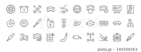 Car service icon set. It includes a repair, fix, vehicle, garage, engine, and more icons. Car service icon set. It includes a repair, fix, vehicle, garage, engine, and more icons. 140500563
