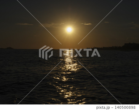 amazing sea view at sunset 140500898