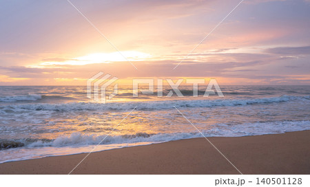 Beautiful sunset landscape on tropical beach island Beautiful sunset landscape on tropical beach island 140501128