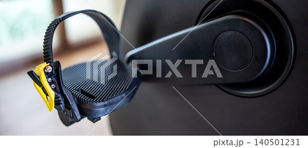 Foot pedal with adjustable strap on stationary bike or indoor cycling machine Foot pedal with adjustable strap on stationary bike or indoor cycling machine 140501231