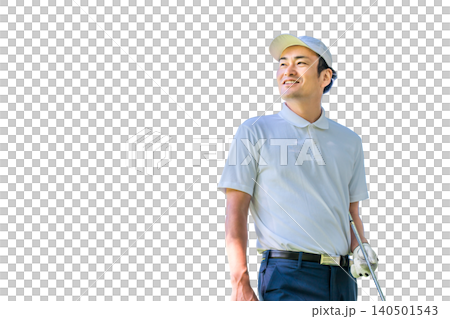 身穿高爾夫球服的男性高爾夫球手（高爾夫球場、學院、會員） 140501543