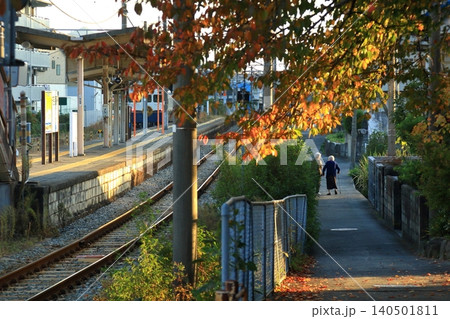 秋の安芸川尻駅の周辺風景 秋の安芸川尻駅の周辺風景 140501811