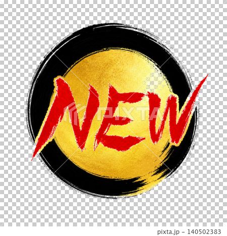 NEW/黒円相×金丸×赤文字 和風高級デザイン素材 NEW/黒円相×金丸×赤文字 和風高級デザイン素材 140502383