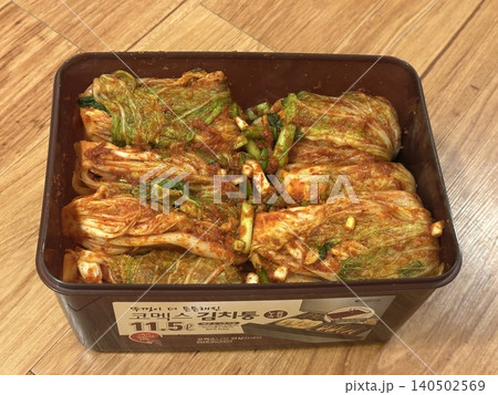 Traditional Korean kimchi, a spicy and tangy fermented cabbage dish with a blend of garlic, chili, and scallions. Known for its bold flavors and rich probiotic benefits. Traditional Korean kimchi, a spicy and tangy fermented cabbage dish with a blend of garlic, chili, and scallions. Known for its bold flavors and rich probiotic benefits. 140502569