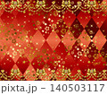 薔薇、菱形、リボンF、金10赤B 140503117