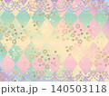 薔薇、菱形、リボンF、金20虹淡B 140503118
