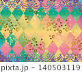 薔薇、菱形、リボンF、金21虹濃B 140503119