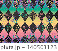 薔薇、菱形、リボンF、黒21虹濃B 140503123
