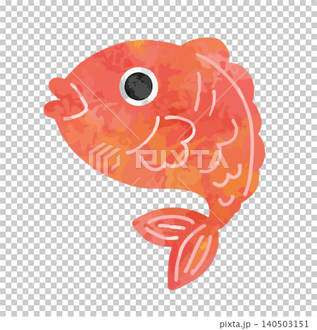 A simple watercolor-style illustration of a sea bream. 140503151
