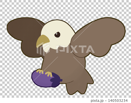 鷹と茄子デフォルメイラスト 鷹と茄子デフォルメイラスト 140503234