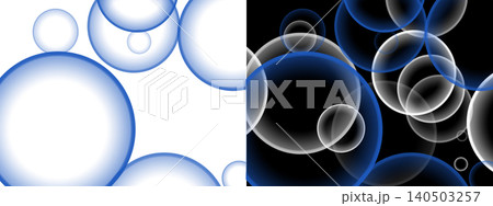 Abstract blue and white translucent circles on transparent or black background Abstract blue and white translucent circles on transparent or black background 140503257