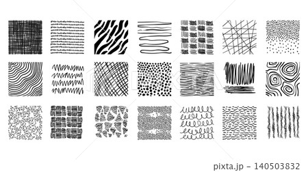 Round samples of hand drawn crosshatch patterns 140503832