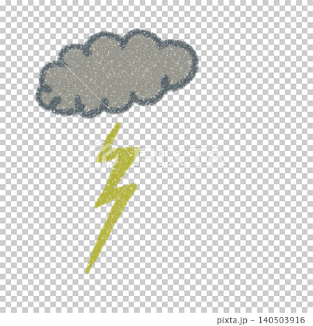 クレヨンタッチで描いた雷雲 クレヨンタッチで描いた雷雲 140503916