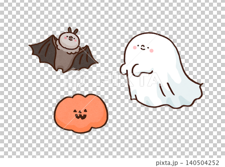 コウモリとお化けとジャックオランタンの3点セット(ハロウィン) コウモリとお化けとジャックオランタンの3点セット(ハロウィン) 140504252