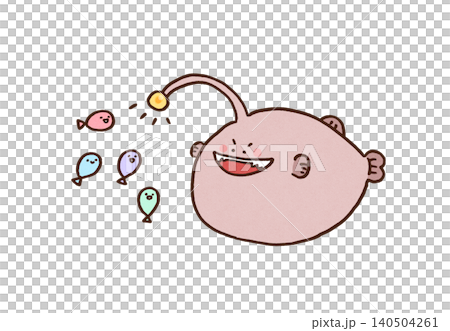 An anglerfish that uses a glowing lantern to lure small fish with a sly grin (a scam/trap) An anglerfish that uses a glowing lantern to lure small fish with a sly grin (a scam/trap) 140504261