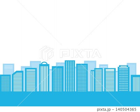 都市風景 建物 白背景 水色 都市風景 建物 白背景 水色 140504365