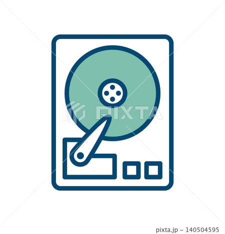 hard disk drive icon vector design template in white background 140504595