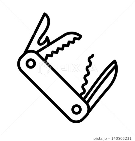 folding knife icon vector design template in white background 140505231