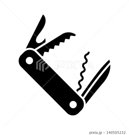 folding knife icon vector design template in white background 140505232
