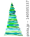 Real Watercolor Hand Drawn Illustration Abstract Spruce. 140505337